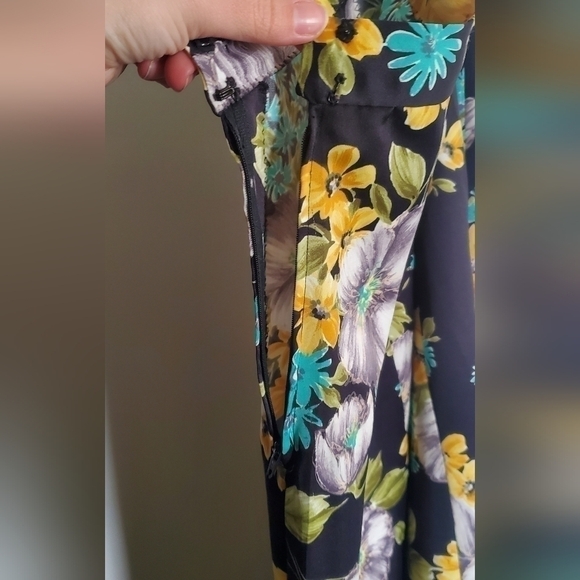 Vintage 1970 3 pieces set, size 6, black floral - Picture 11 of 13